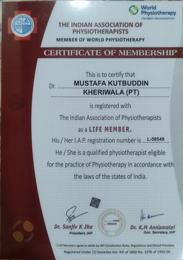 movmedphysio clinic in Mumbai Certifictes 2 min | Movmedphysio Physiotherapist near me