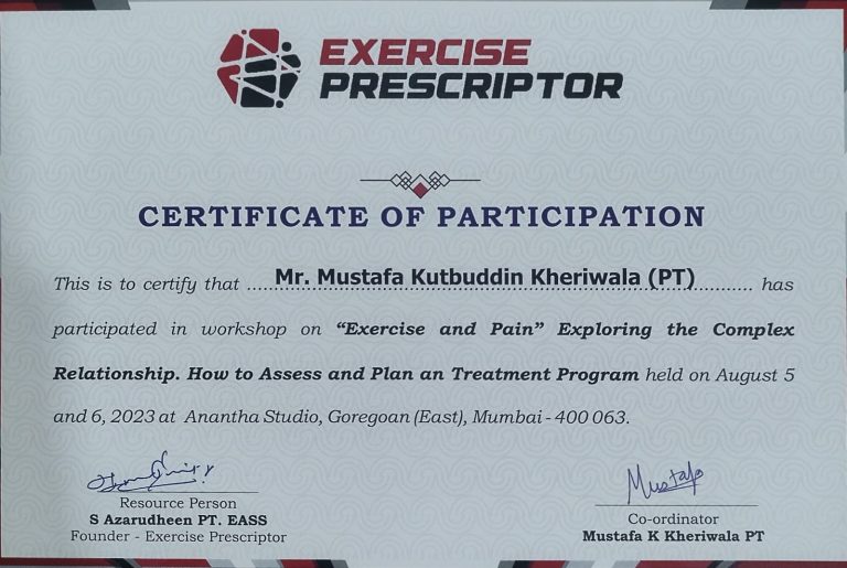 movmedphysio clinic in Mumbai Certifictes 22 min | Movmedphysio Physiotherapist near me