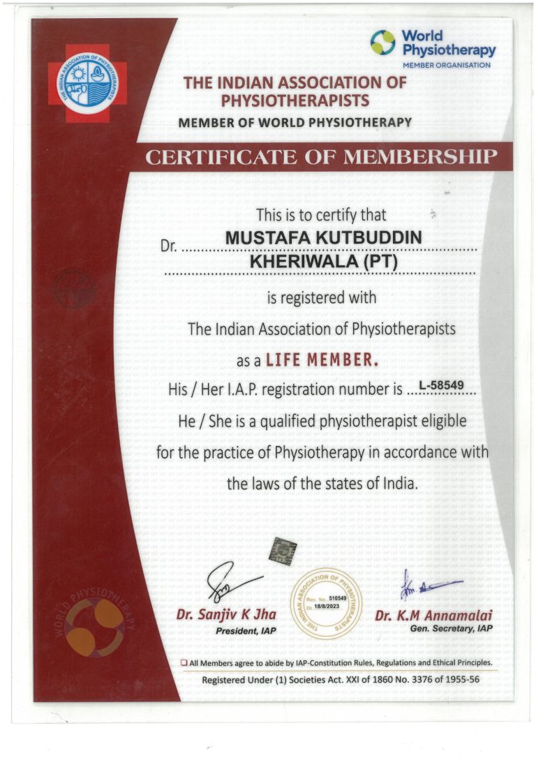 certificates 5 | Movmedphysio Physiotherapist near me